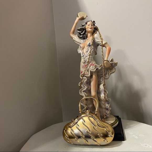 Vintage Style Paris women gold tone and white rhinestone metal case purse. Used. - Picture 15 of 16